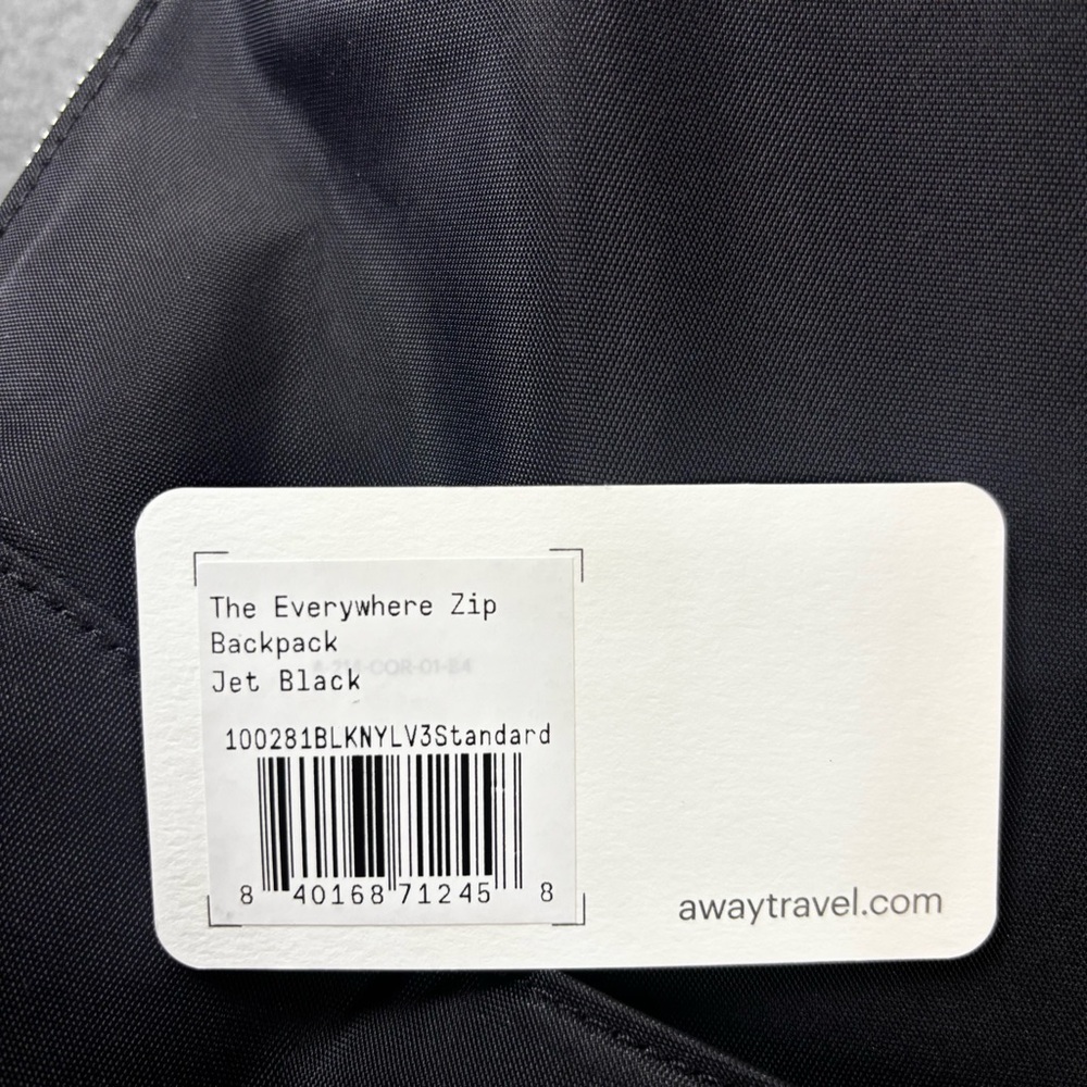 Away The Everywhere Zip Black Backpack Jet Black - Picture 9 of 15